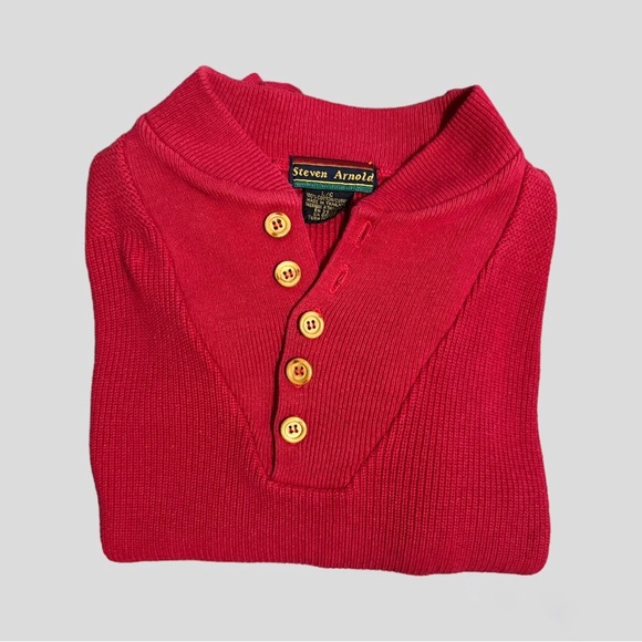 Red knit Sweater size Large - Picture 2 of 3